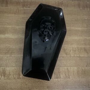 Salem St Black Coffin Dish Gothic Halloween Decor
